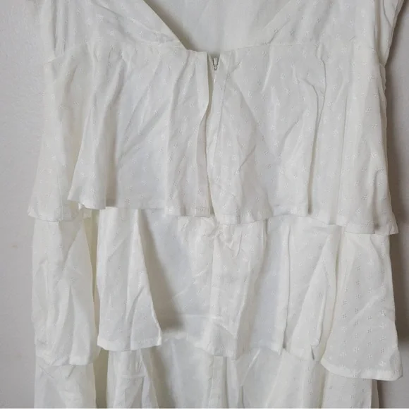 Revolve Lovers + Friends Women Mini Dress Rialto White Tiered Straps Sz XS - Picture 8 of 11